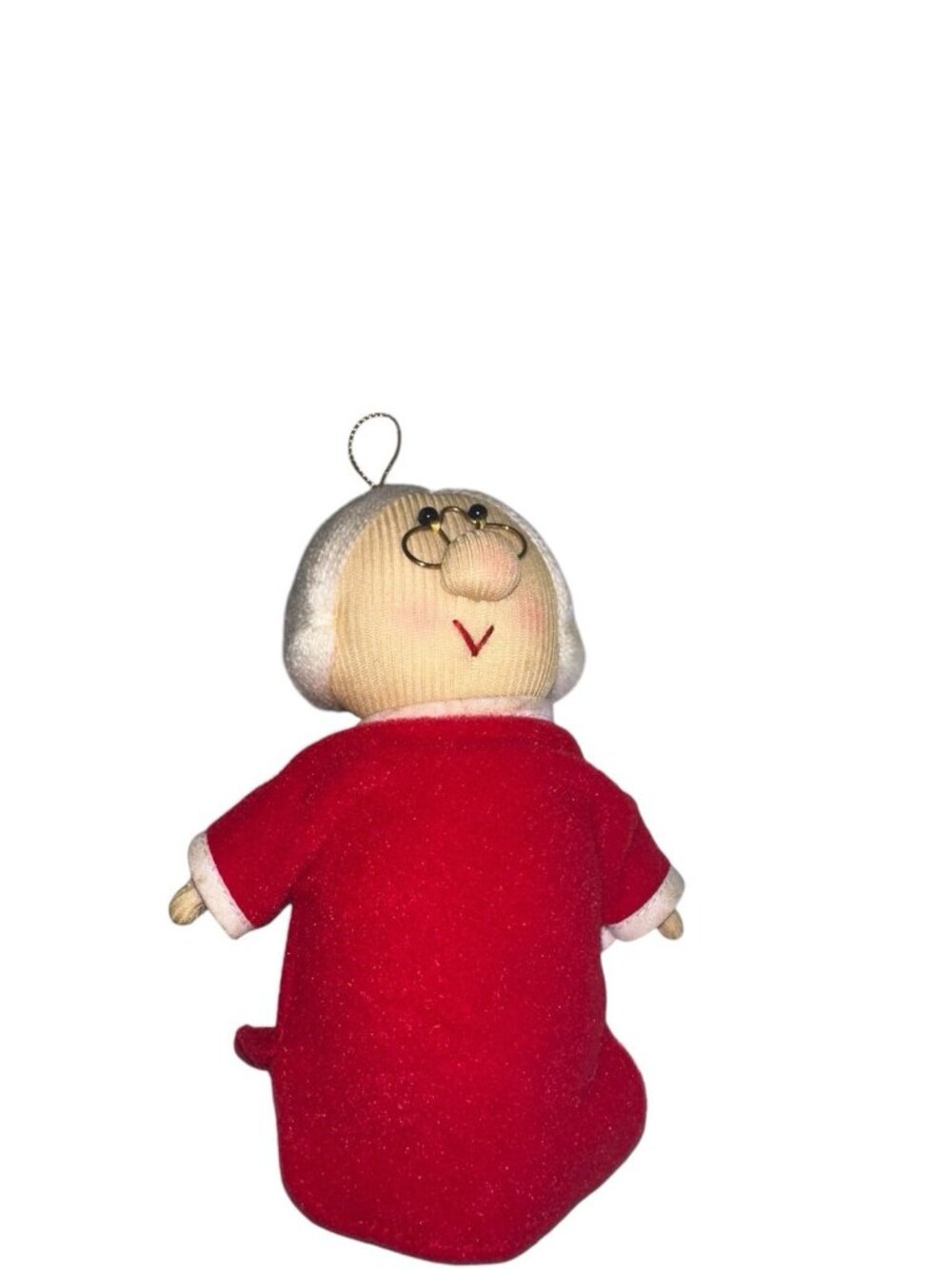 Mrs Claus Soft Ornament Christmas Decor 5" Avon Vintage 1984 Kitsch
